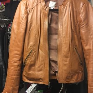 Halogen leather jacket